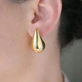 Tear Drop Gold Earrings