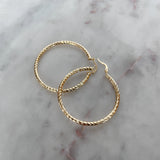 Gold Plated Shined Hoop