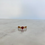 14K Red Heart Ring