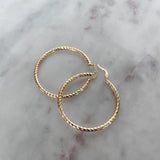 Gold Plated Shined Hoop