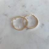 Gold Plated Solid Hoops