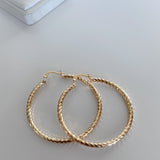 Gold Plated Shined Hoop