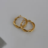 Gold Twisted Hoops