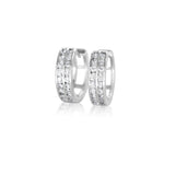 CZ Silver Hoops