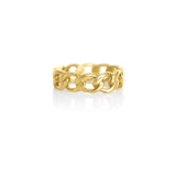 Gold Curb Chain Ring