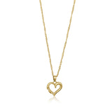 14K Gold Heart Infinity Pendant