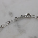 Sterling Silver Paper Clip Bracelet