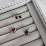 Red Heart Jewelry Set