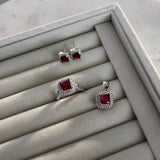 Red Stone Jewelry Set