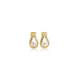 Mini Gold and Pearl Earrings