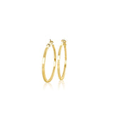 Gold Plated Solid Hoops