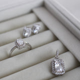 White Cubic Zirconia Jewelry Set