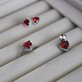 Red Heart Jewelry Set