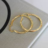 Gold Plated Medium Sized Hoops