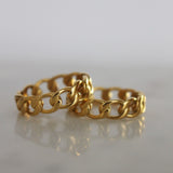 Gold Curb Chain Ring