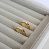 Gold Polished Curved Ring