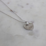 Minimalist Silver Heart Necklace