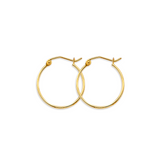 14K 1mm Gold Hoop Earrings