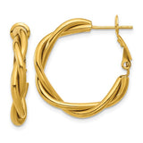 Gold Twisted Hoops