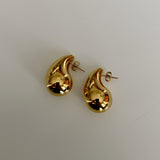 Tear Drop Gold Earrings